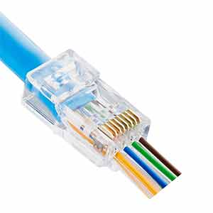 Quilence 50 pc RJ45 Pass Through Connectors